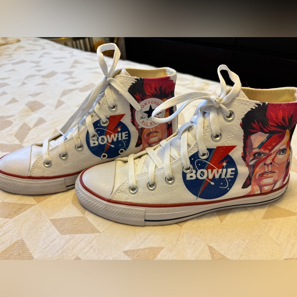 Converse White Bowie High-Top Sneakers